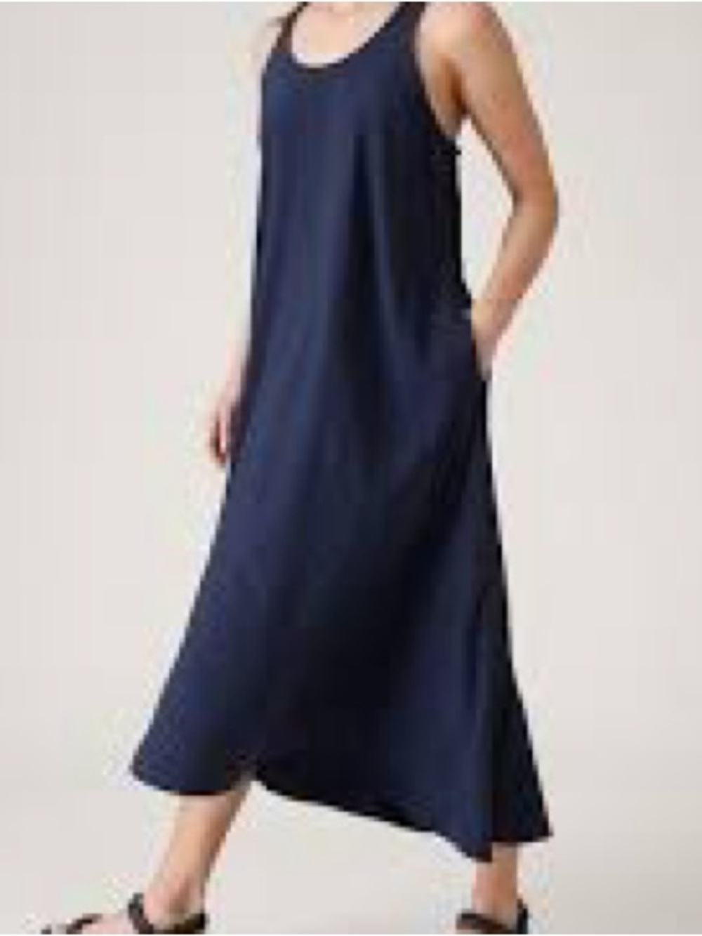 Athleta Presidio Traveler Maxi Dress Navy Blue